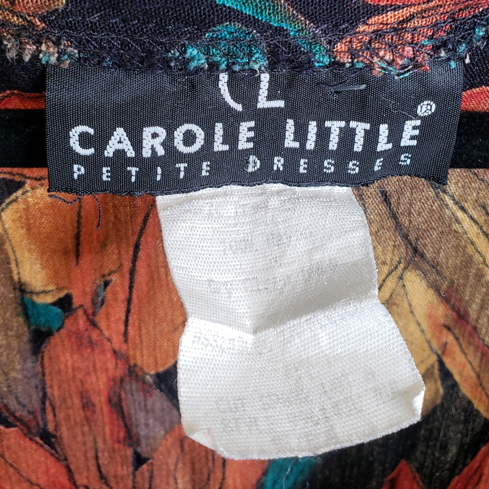 Vintage Carole Little Floral Mini Dress Size 4P - Picture 3 of 11